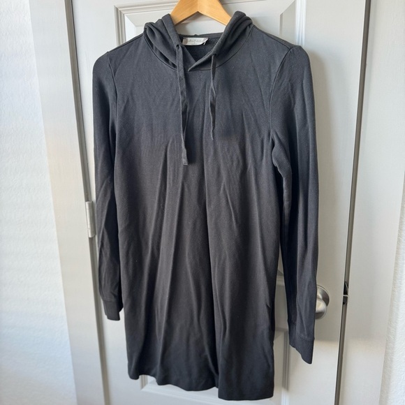 Altar’d State Cozy Dark Gray Hoodie Dress With Drawstings Size Small - Picture 2 of 4